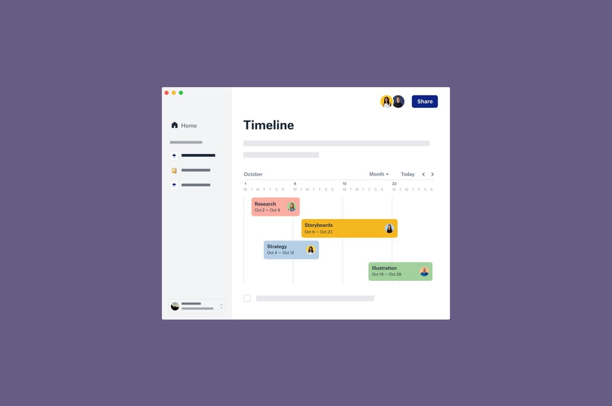Dropbox Paper desktop app interface.