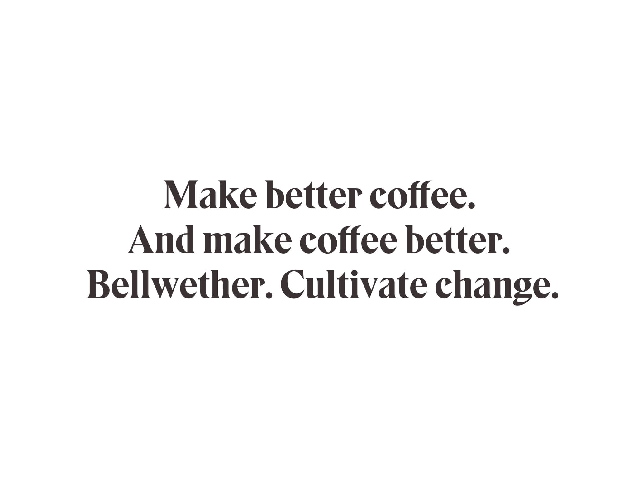Bellwether Coffee landing page design.