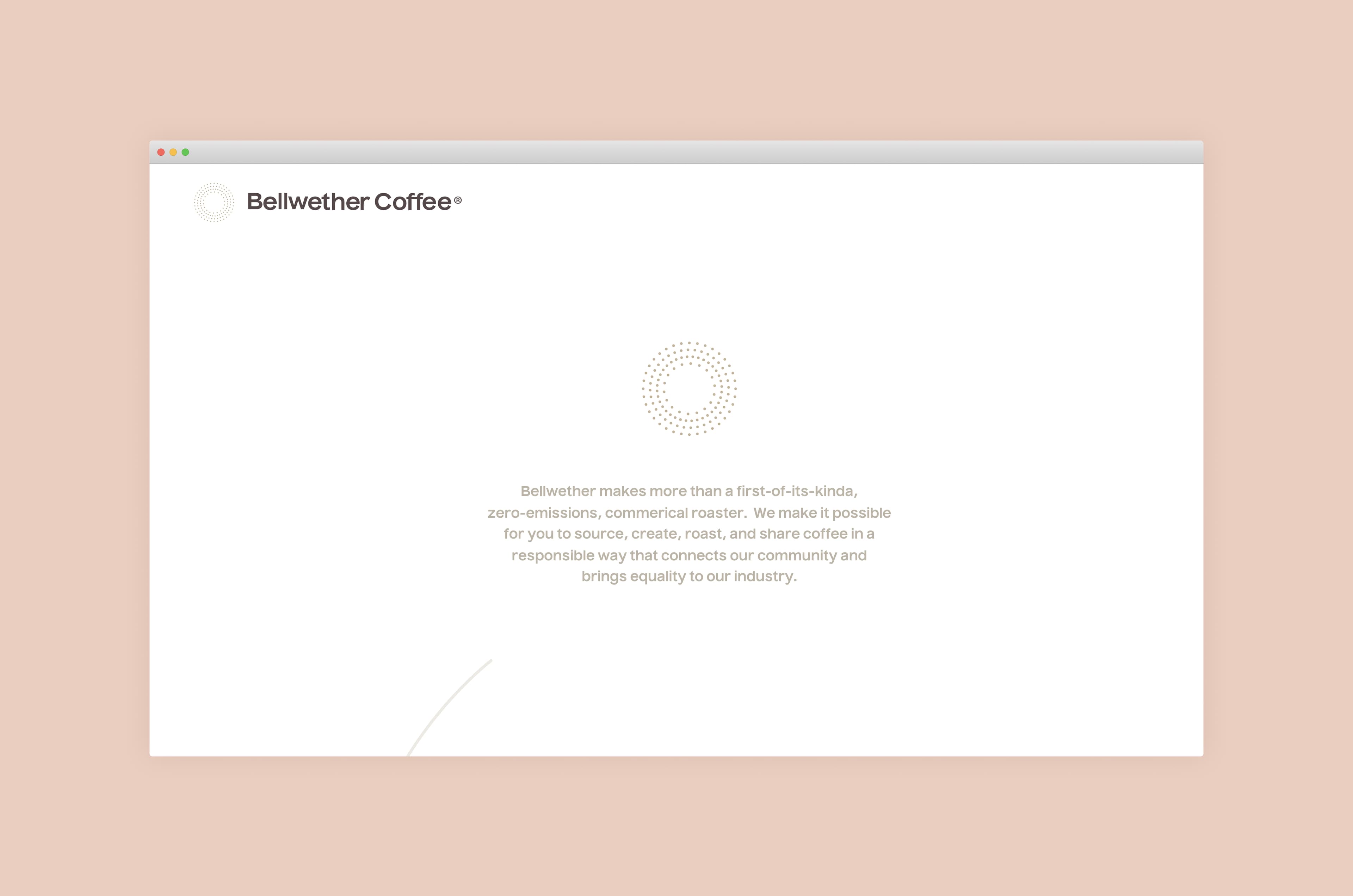 Bellwether Coffee product story layout.