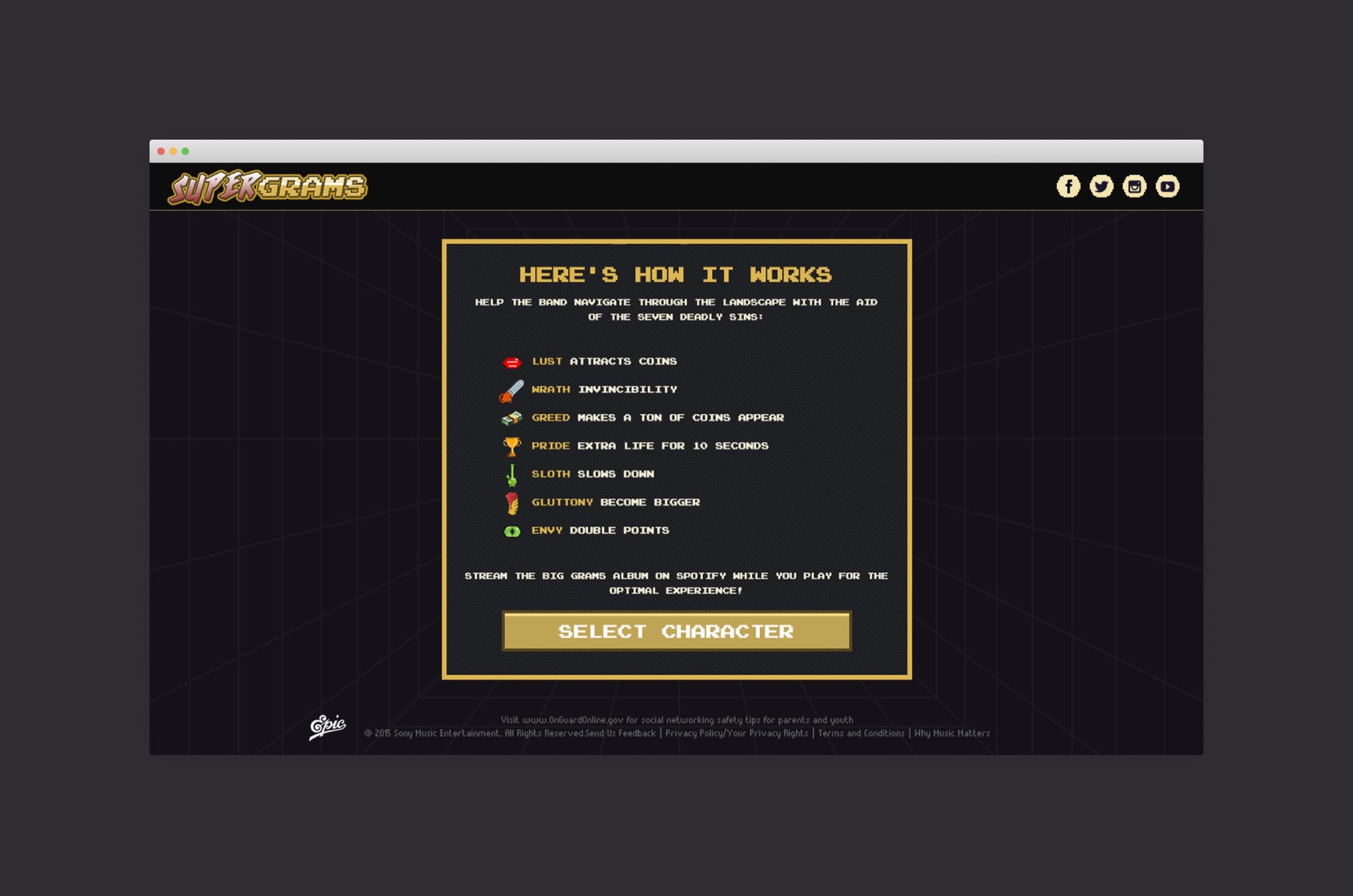 Super Grams interface 03.