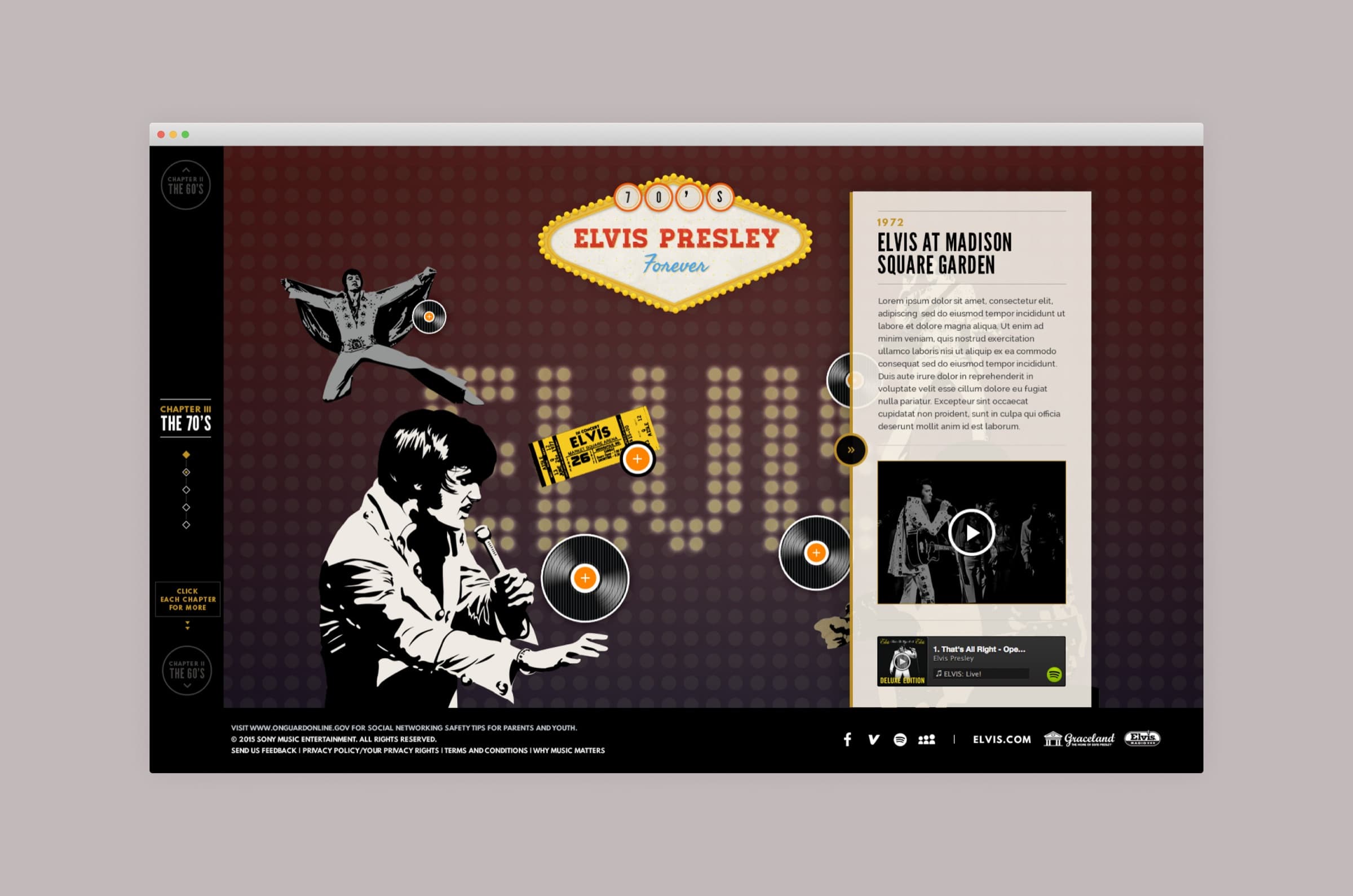 Elvis archive interface 13.